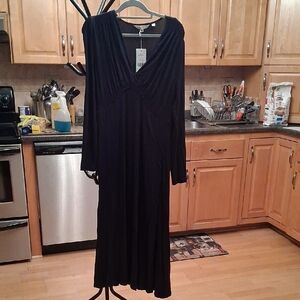 Boden Sophisticated Long Sleeve Navy Blue Dress